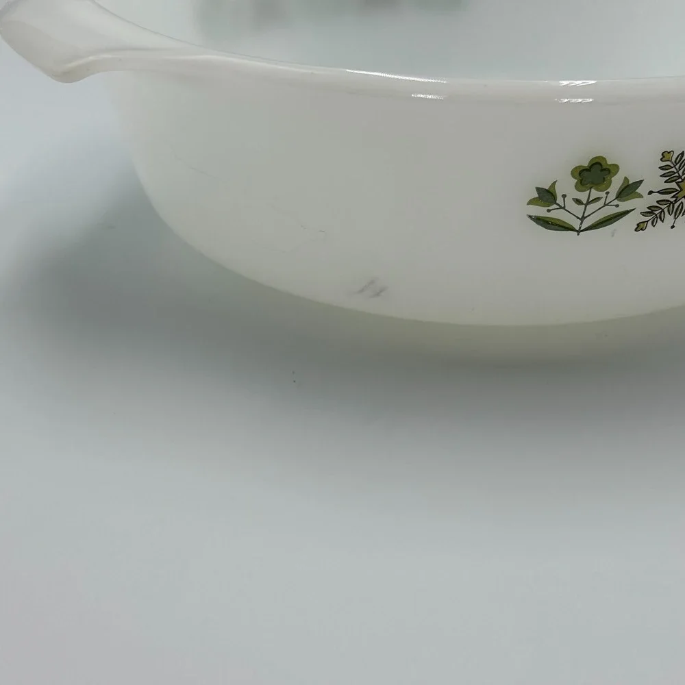 Vintage Anchor Hocking Fire King #437 Meadow Green 1-1/2 qt Casserole Dish USA